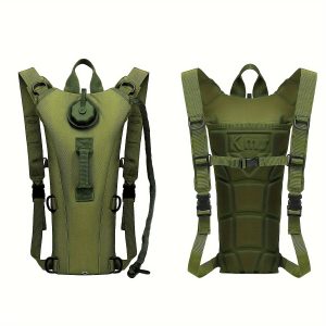 3L Green Water Bladder Bag Tactical Military Hiking Camping Hydration Backpack Outdoor (include Backpack & Water Bag)